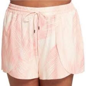 CALIA Swim Shorts Coral/Cream Palm Pattern